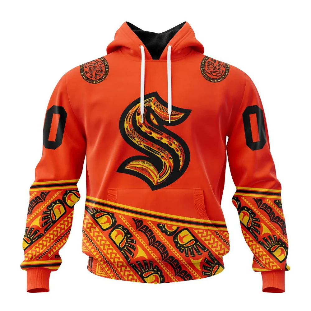 Seattle Kraken Specialized National Day For Truth And Reconciliation All Over Print Hoodie Style 84605