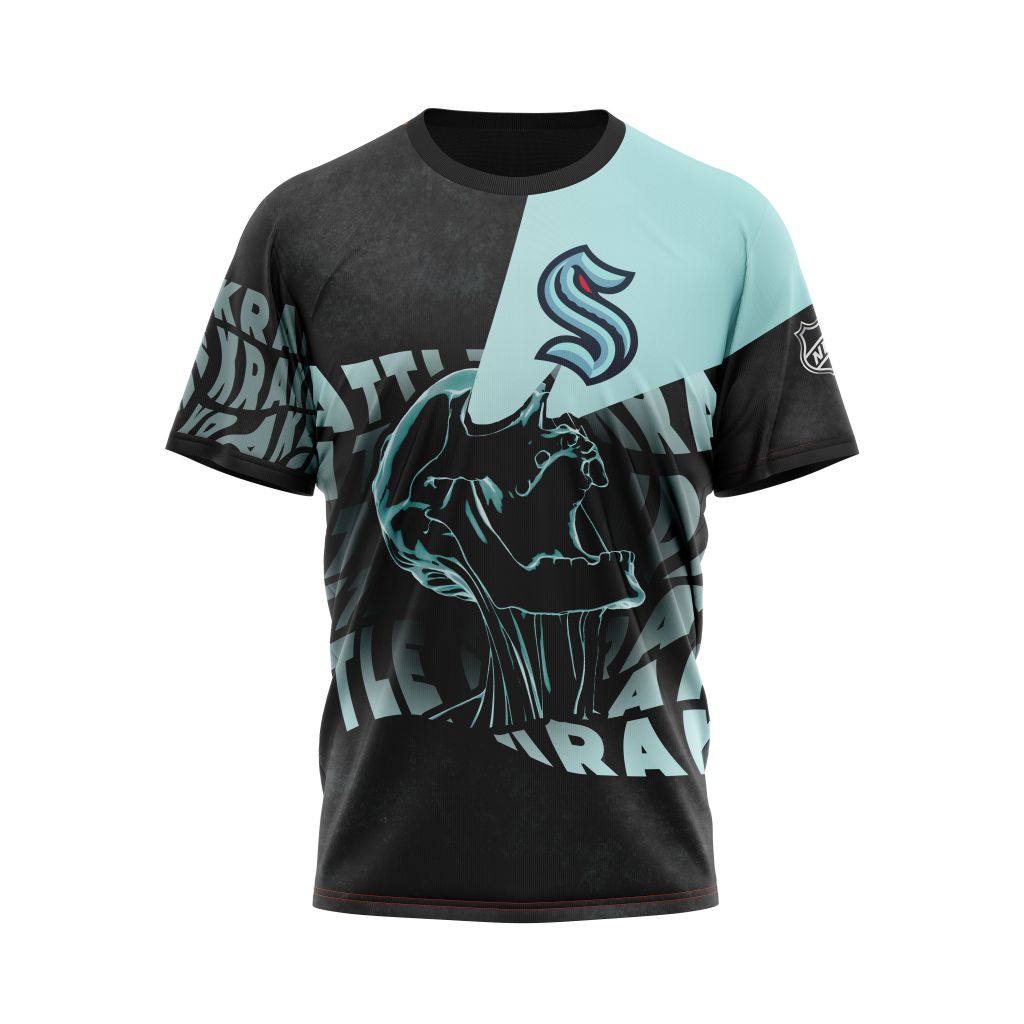 Seattle Kraken Specialized Skull Concepts Personalized Name And Number T-Shirt Oregontrailrvpk Shirt