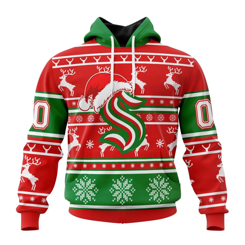 Seattle Kraken Specialized Unisex Christmas Is Coming All Over Print Hoodie Style 67894