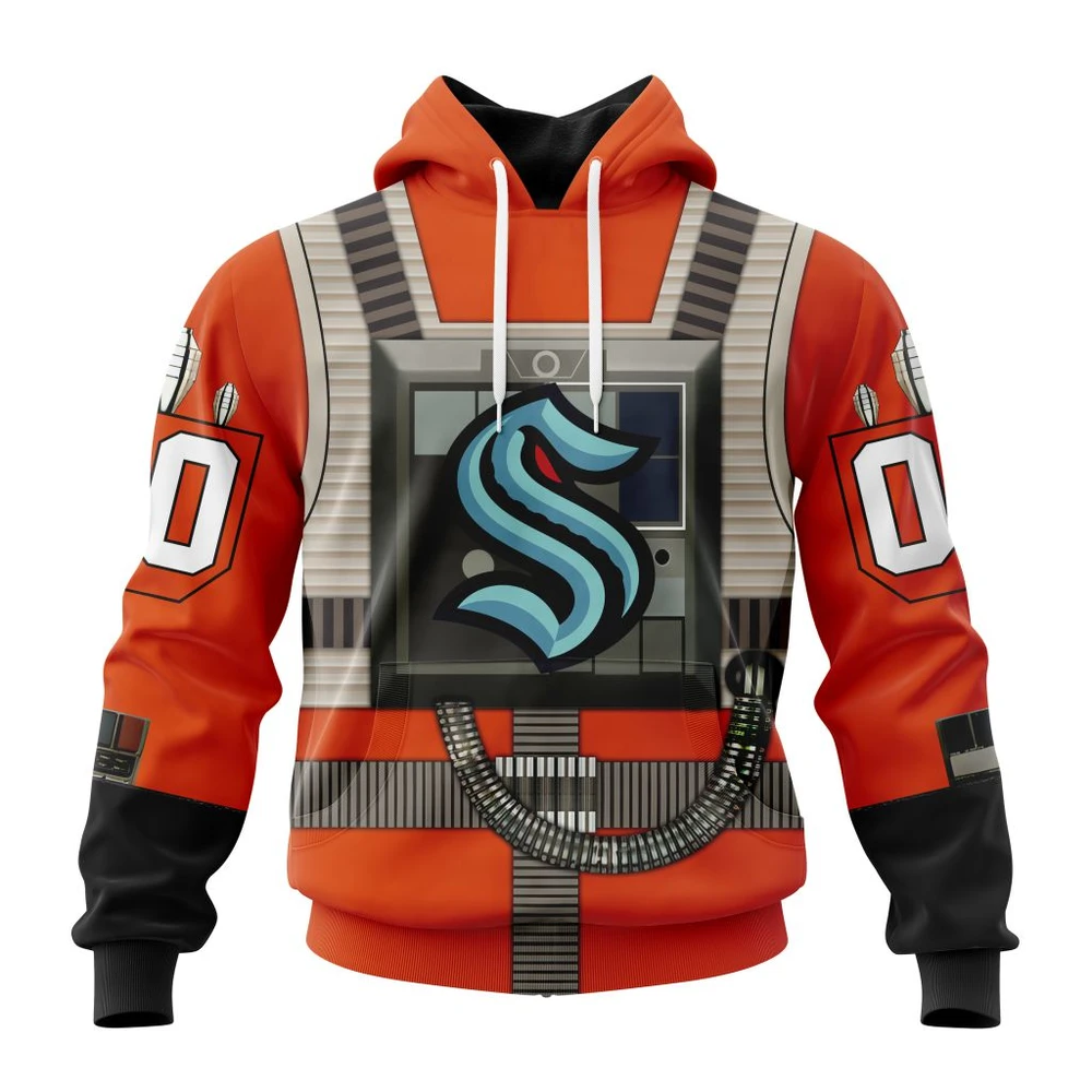 Seattle Kraken Star Wars Rebel Pilot Design All Over Print Hoodie Style 83317