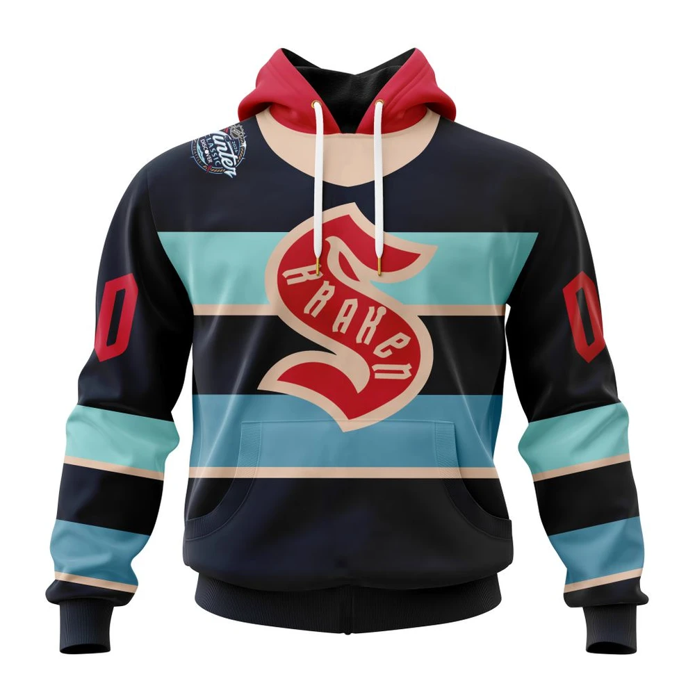 Seattle Kraken Winter Classic Design Concept All Over Print Hoodie Style 34707