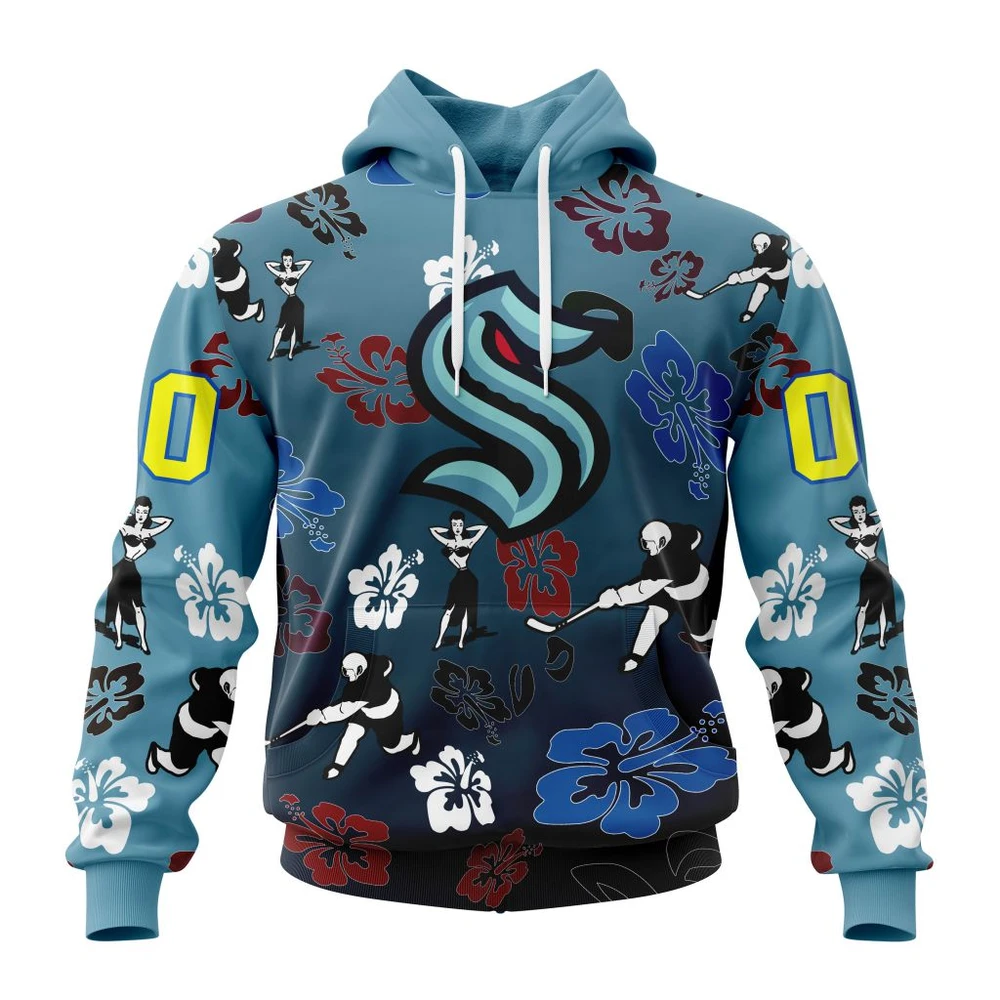 Seattle Kraken X Hawaii Specialized Design For Hawaiia All Over Print Hoodie Style 33847