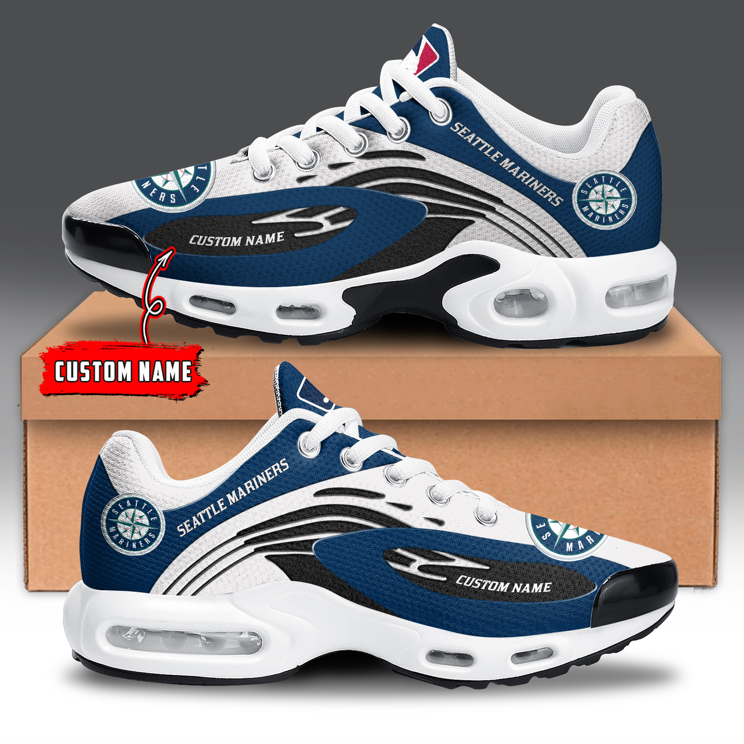 Seattle Mariners Air Max Plus Shoes Sneakers For Men And Women