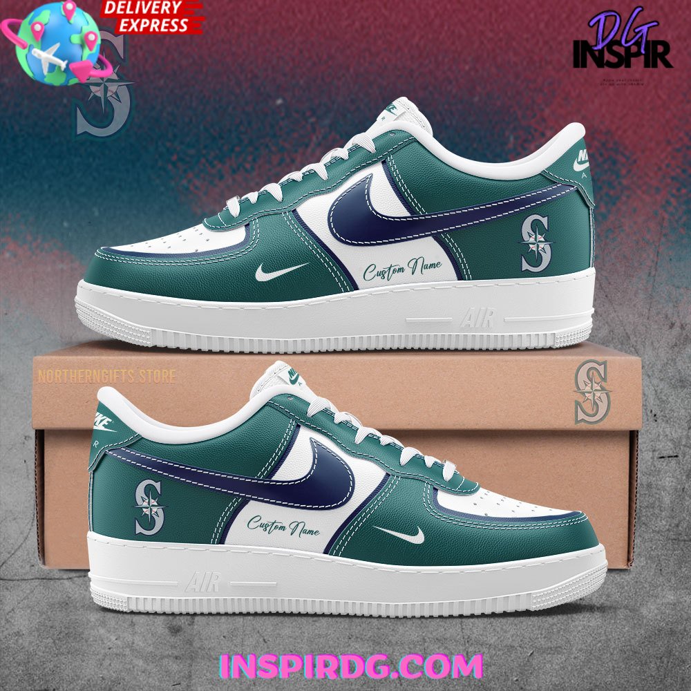 Seattle Mariners Custom Name Air Force 1 Shoes