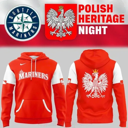 Seattle Mariners Polish Heritage Celebration Hoodie Presents