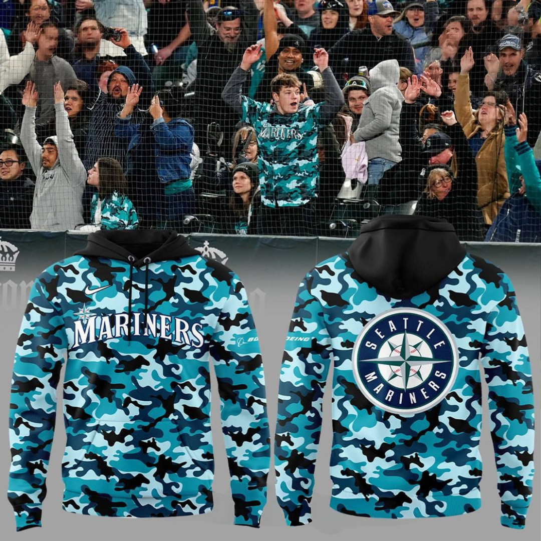 Seattle Mariners Salute to Armed Forces Night Camo Hoodie