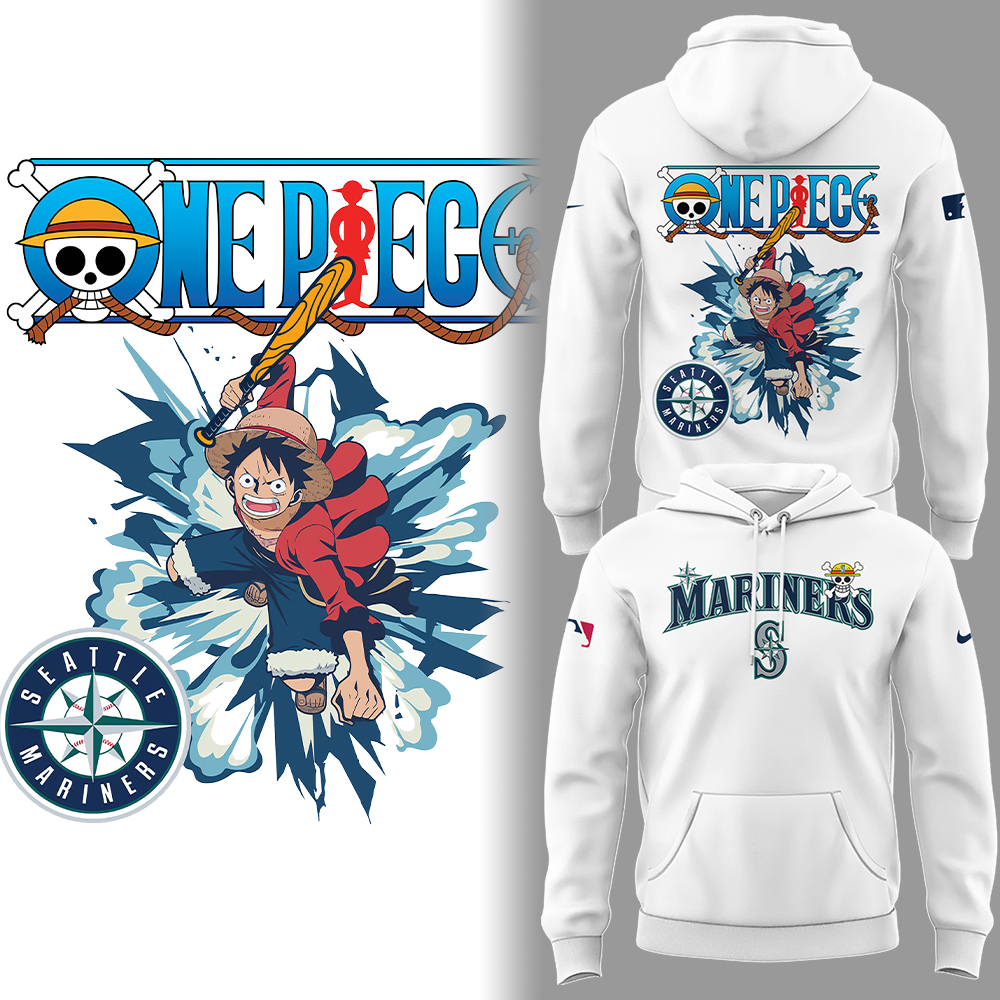 Seattle Mariners x One Piece Night Hoodie Baseball Coach Gift Ideas