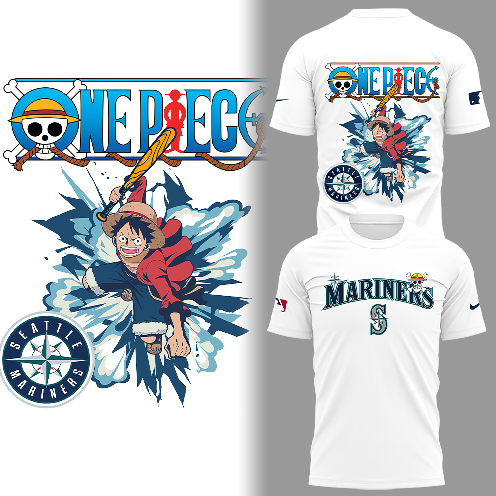 Seattle Mariners x One Piece Night T-Shirt Baseball Mom Gifts Oregontrailrvpk Shirt
