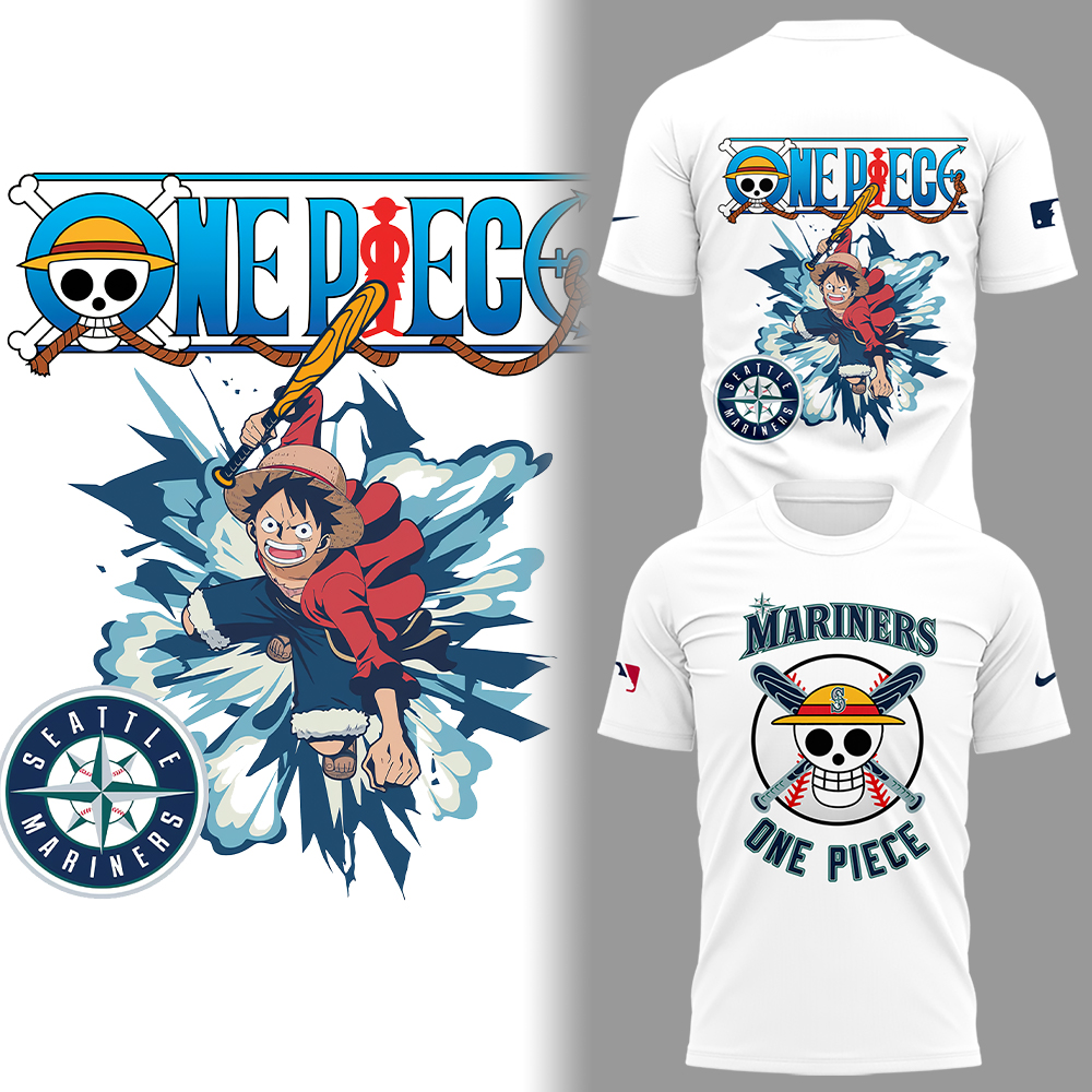 Seattle Mariners x One Piece Night T-Shirt Unique Baseball Gifts Oregontrailrvpk Shirt