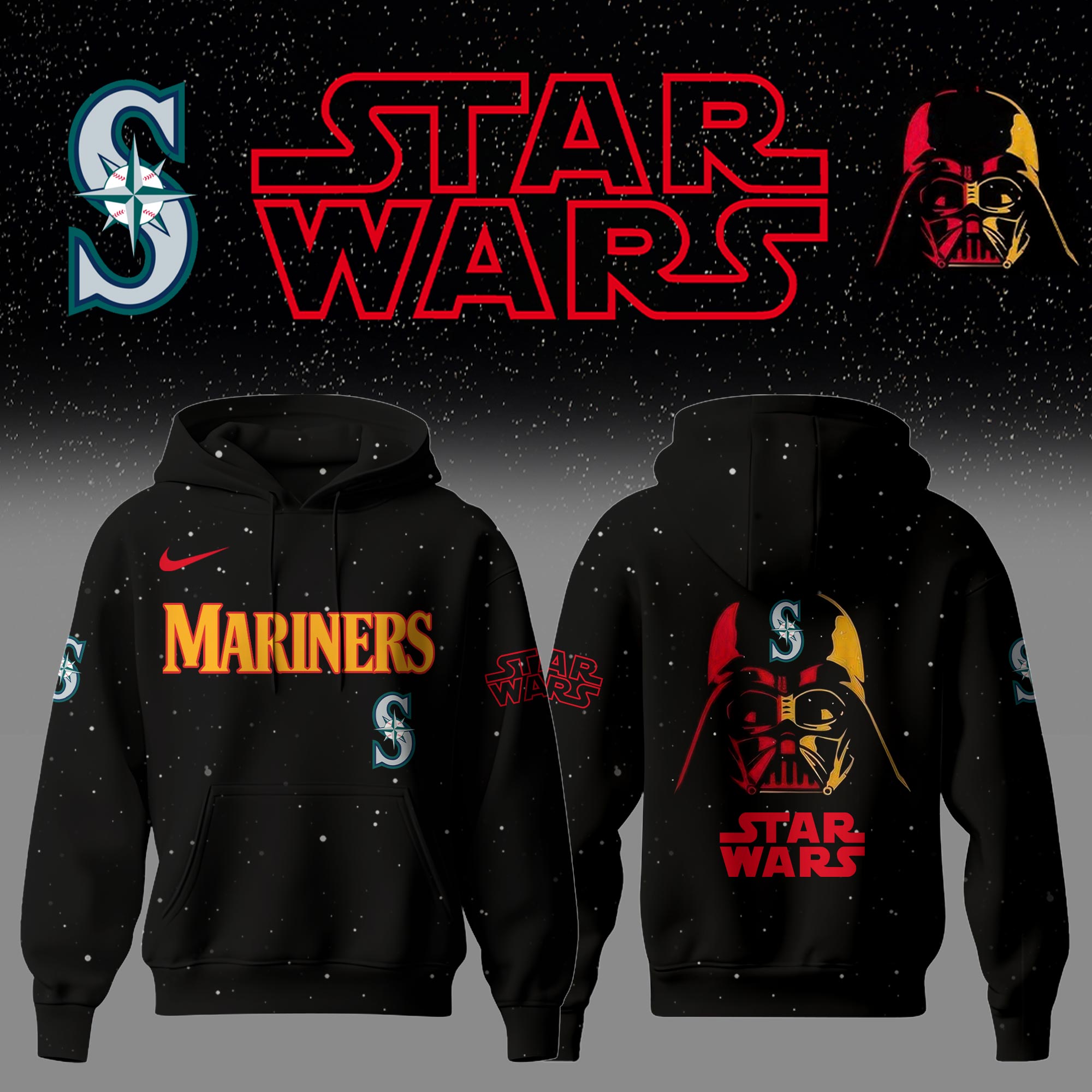 Seattle Mariners x Stars Wars Night Hoodie Gift For Baseball Lover