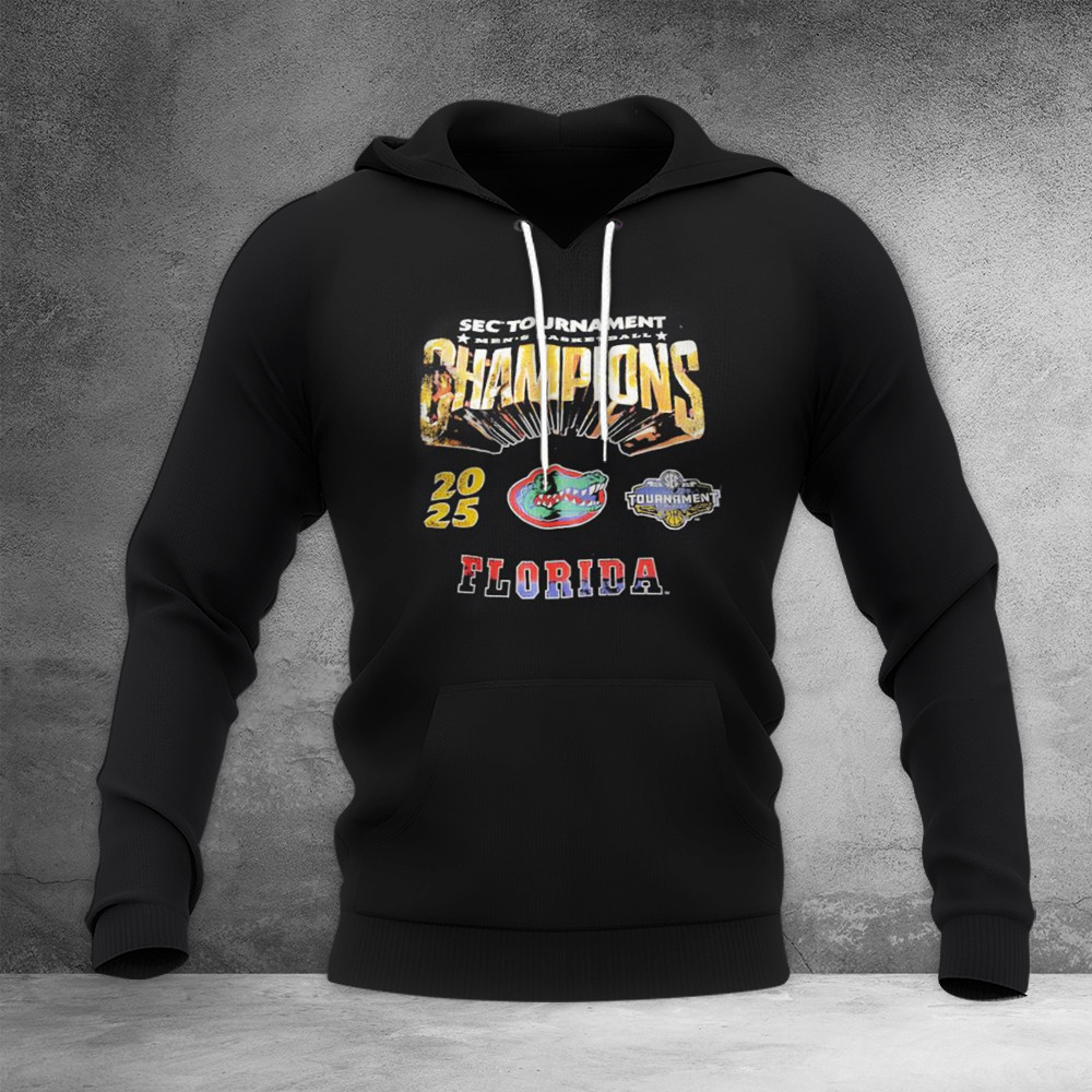 SEC Tournament Florida Gators Men's Basketball Champions 2025 Hoodie Basketball