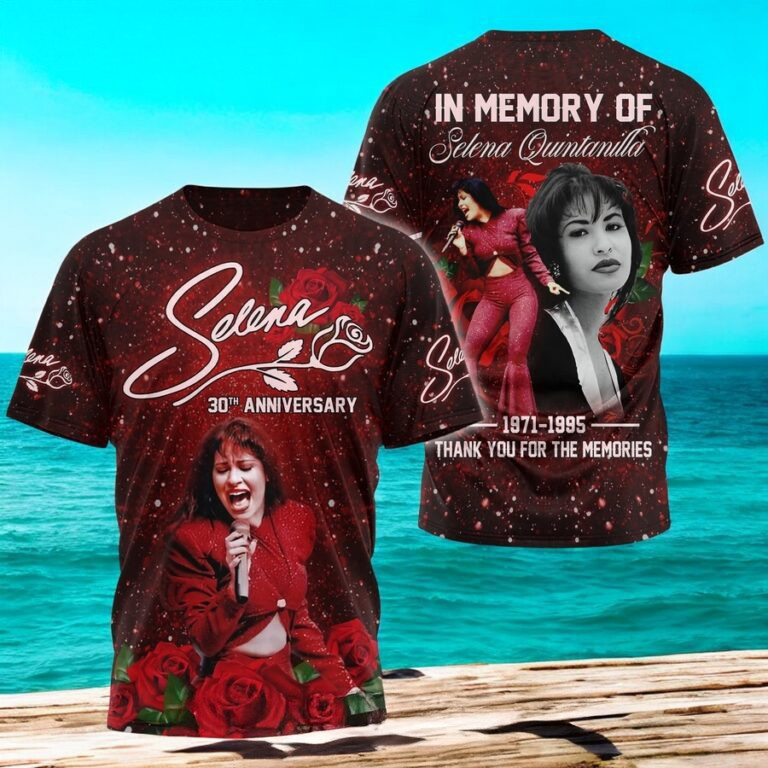 Selena 30th Anniversary 1995-2025 T-Shirt Father's Day Gifts Music Lover Oregontrailrvpk Shirt