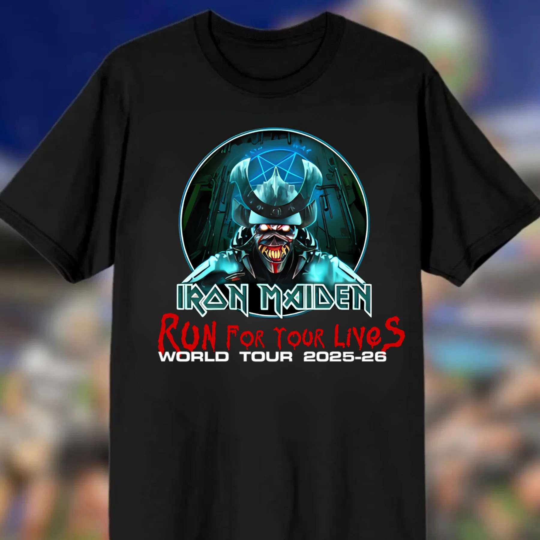 Senjutsu Samurai Eddie 2025 World Tour Run for Your Lives T-Shirt Oregontrailrvpk Shirt