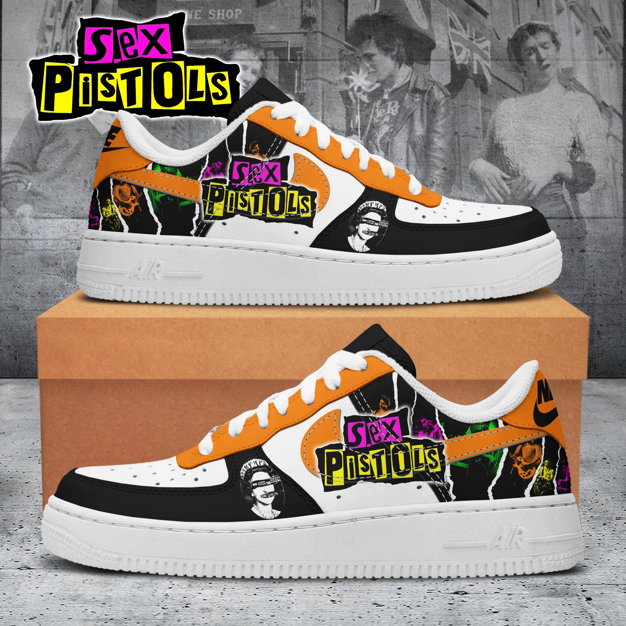 Sex Pistols Air Low-Top Sneakers Shoes For Men And Women