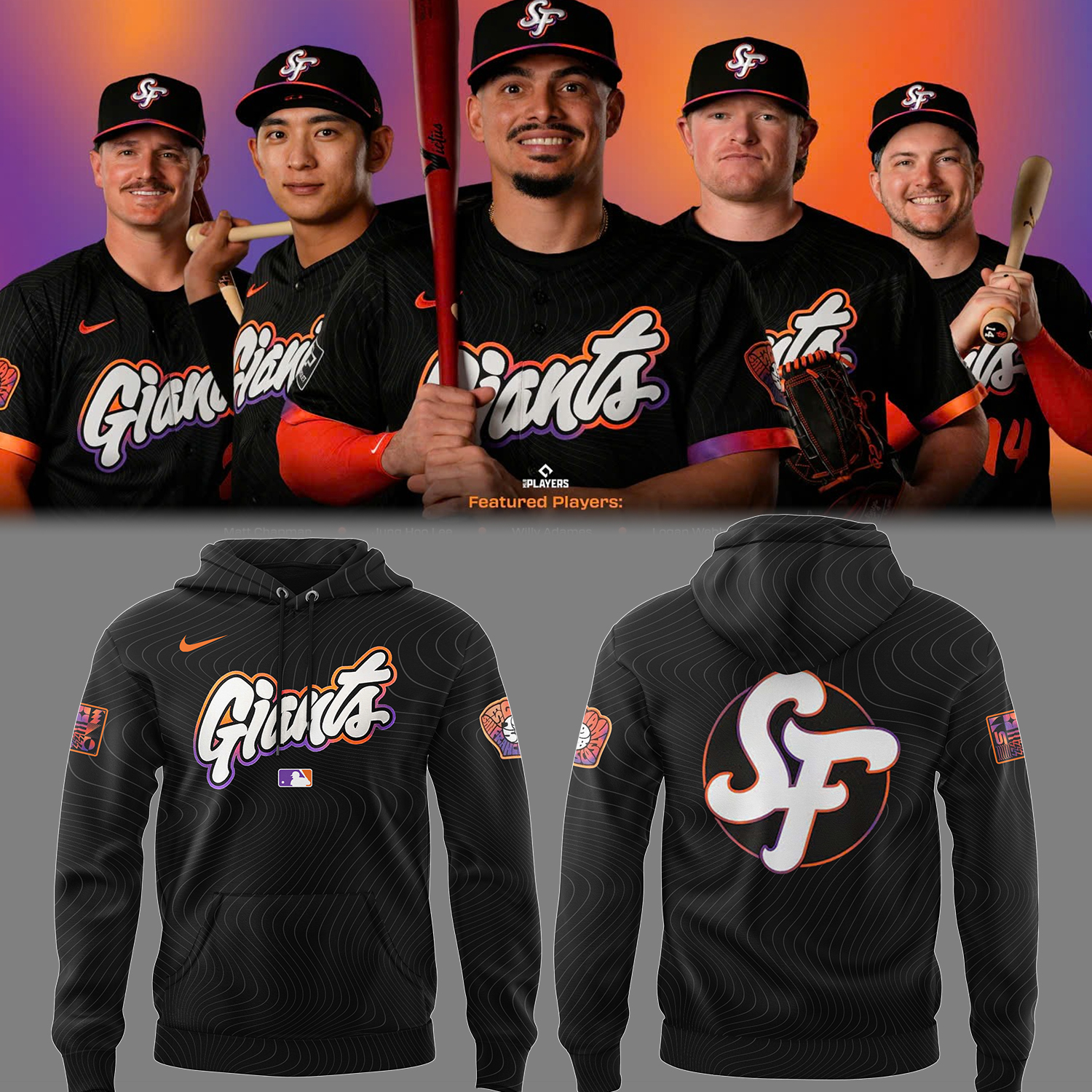 Sf Giants Baseball Limited City Connect 2.0 The Remix Hoodie Baseball Coach Gift Ideas