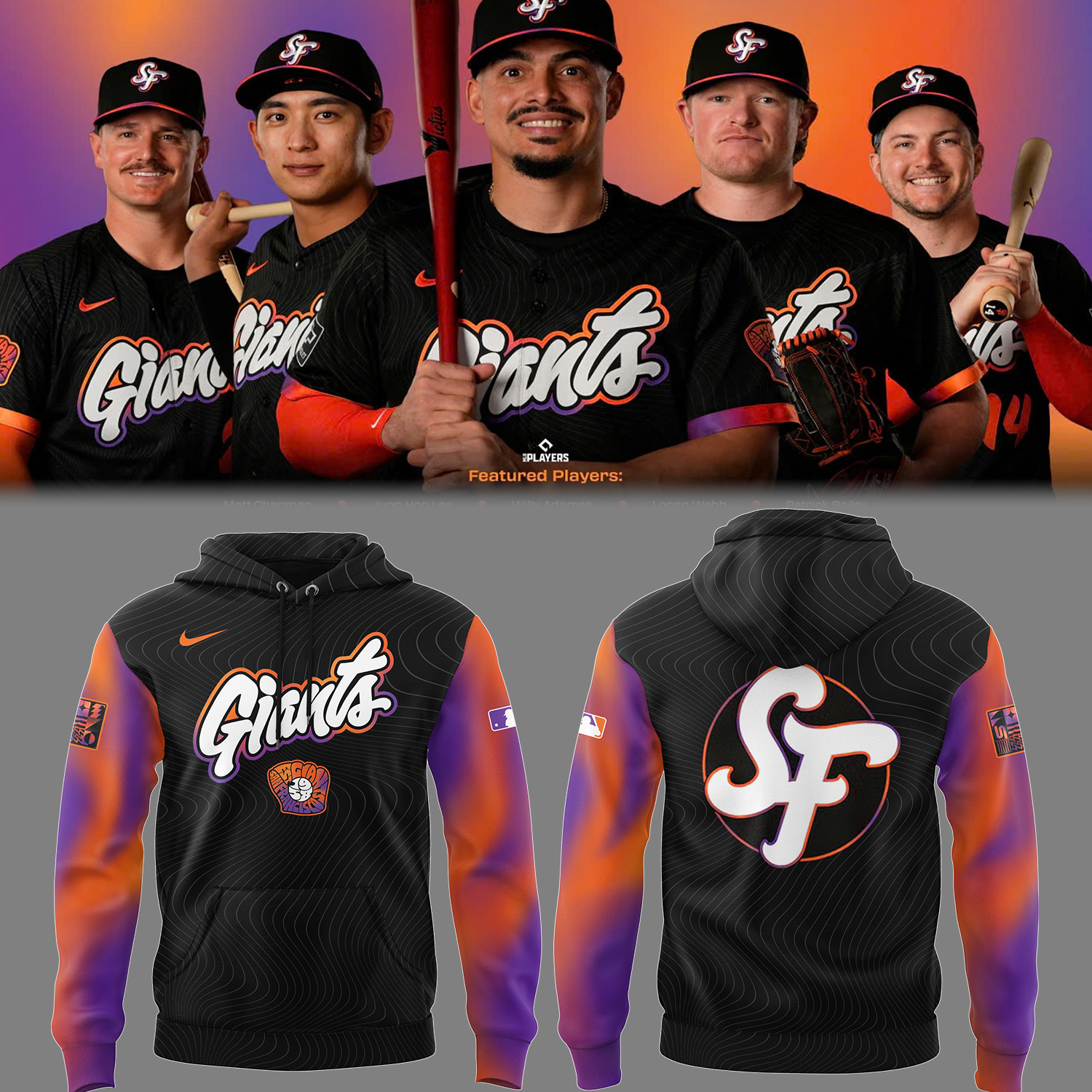 Sf Giants Baseball Limited City Connect 2.0 The Remix Hoodie Gift Ideas For Baseball Players