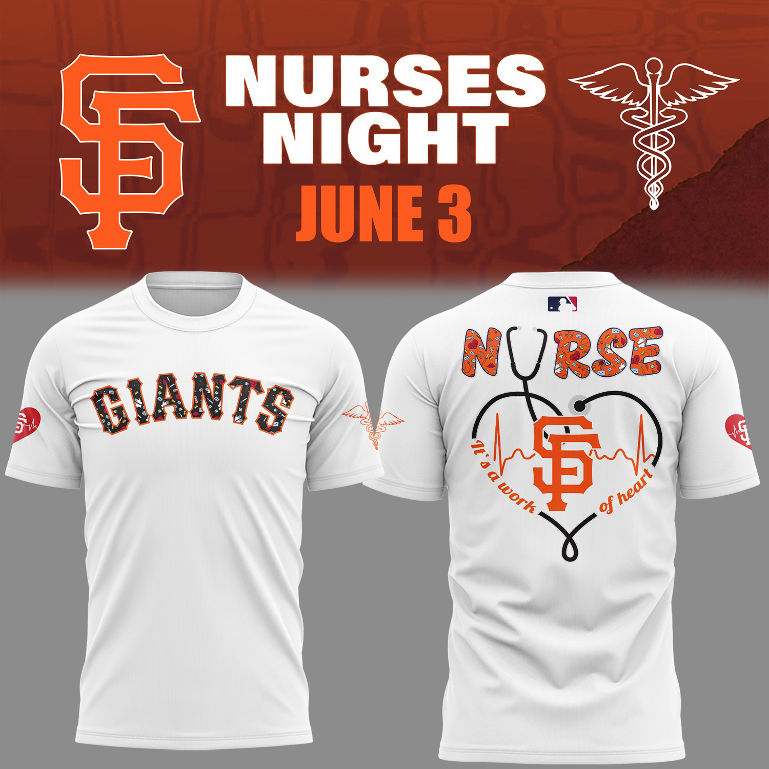 Sf Giants Nurses Night T-Shirt Gift Ideas For Baseball Players Oregontrailrvpk Shirt