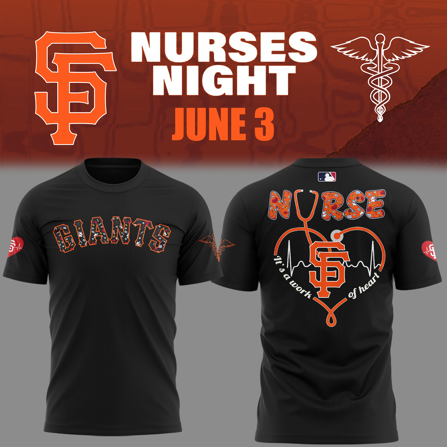 Sf Giants Nurses Night T-Shirt Oregontrailrvpk Shirt