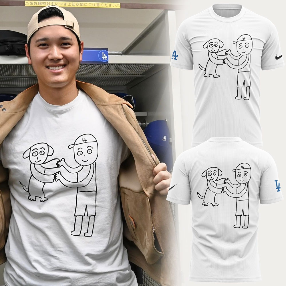 Shohei Ohtani And Decopin Drawn By Kenta Maeda T-Shirt Best Gifts For Dodgers Fans Oregontrailrvpk Shirt