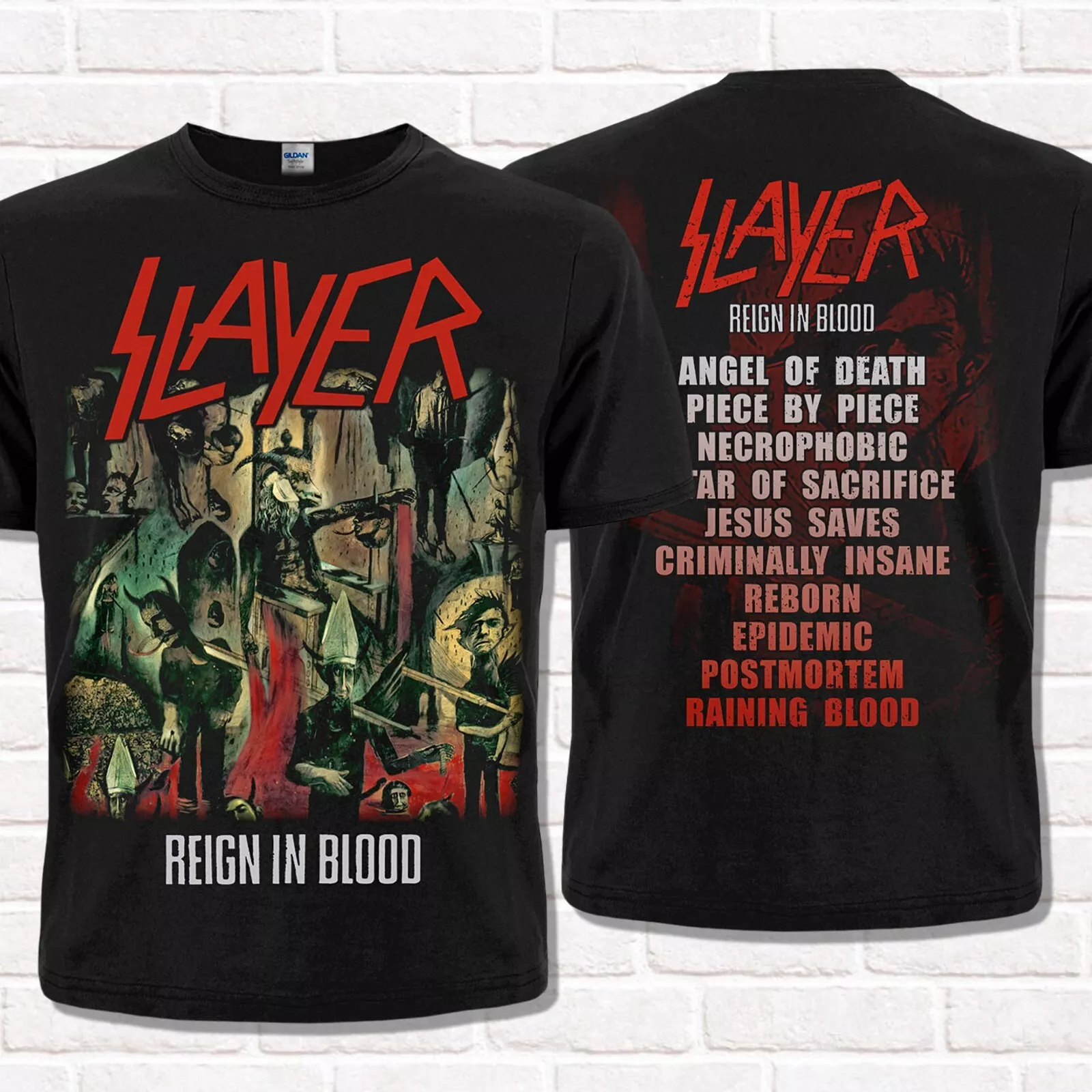 Slayer 3D T-Shirt Reign in Blood Heavy Metal Oregontrailrvpk Shirt