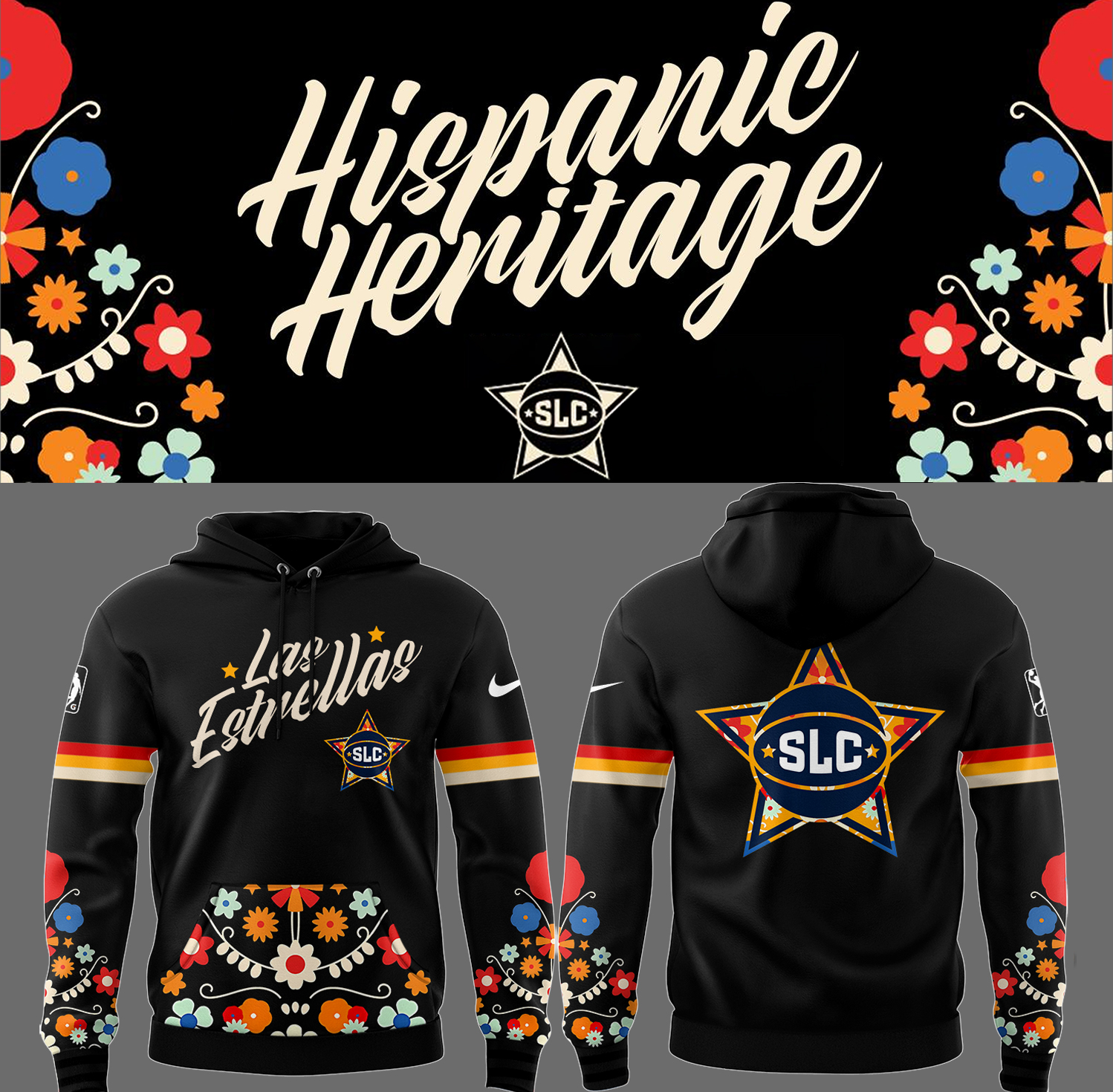 SLC Stars Basketball Hispanic Heritage Night 2025 Hoodie Cool Gifts For Basketball Players