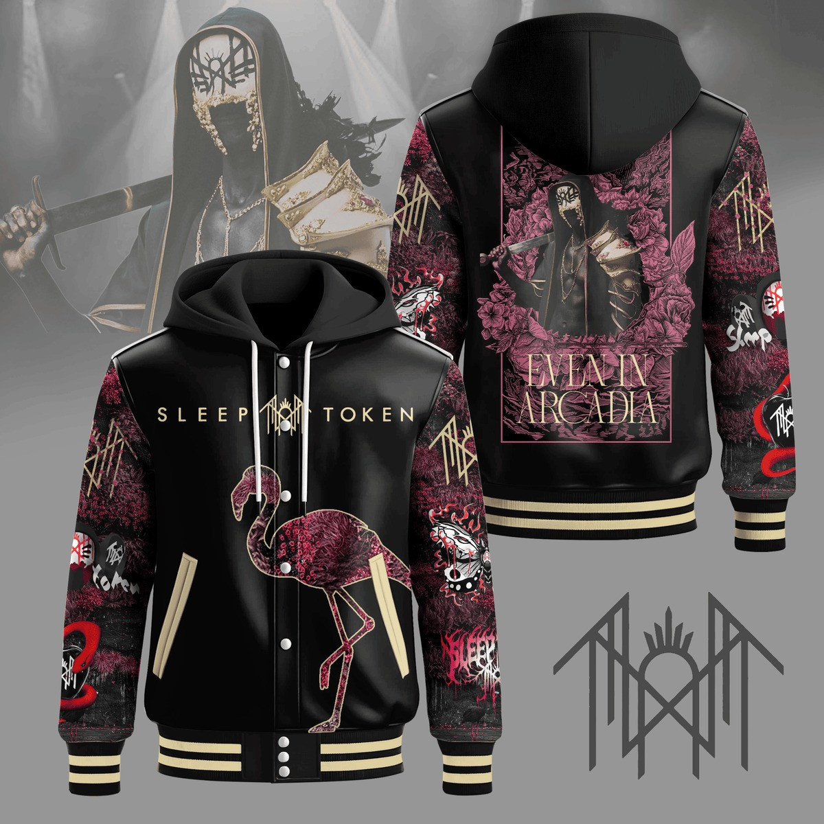 Sleep Token Even In Arcadia Baseball Jacket Gift Ideas For Music Lovers