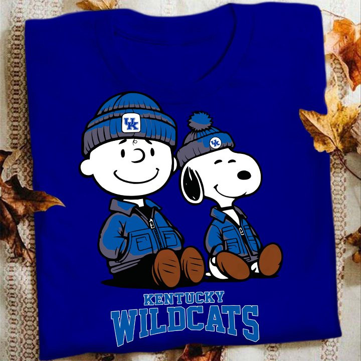 Snoopy And Charlie Brown Kentucky Wildcats T-Shirt Gift Ideas For Basketball Fans Oregontrailrvpk Shirt