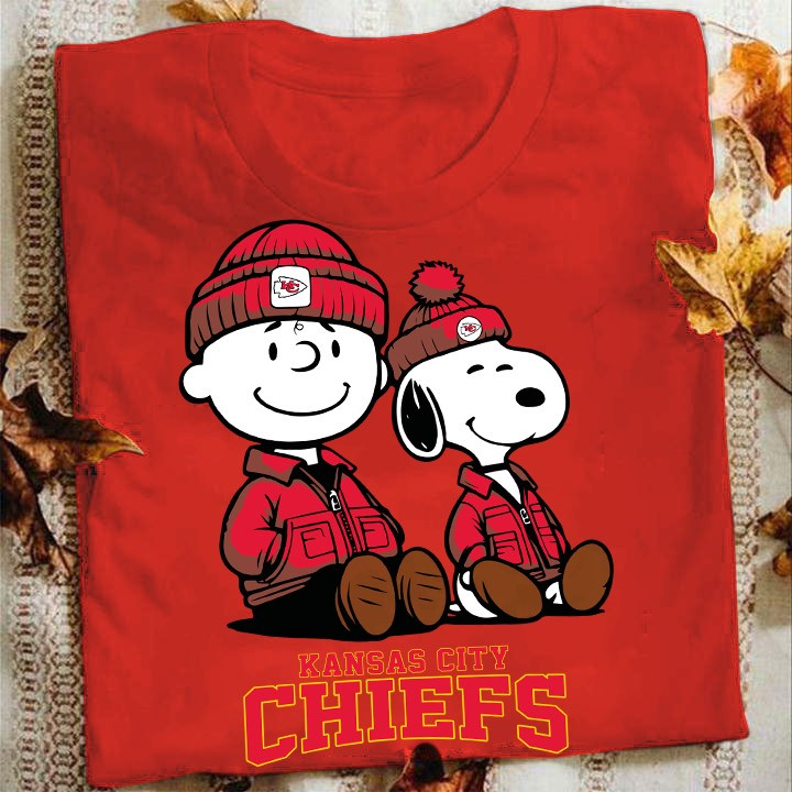 Snoopy And Charlie Kansas City Chiefs T-Shirt Best Gifts For Football Fans Oregontrailrvpk Shirt