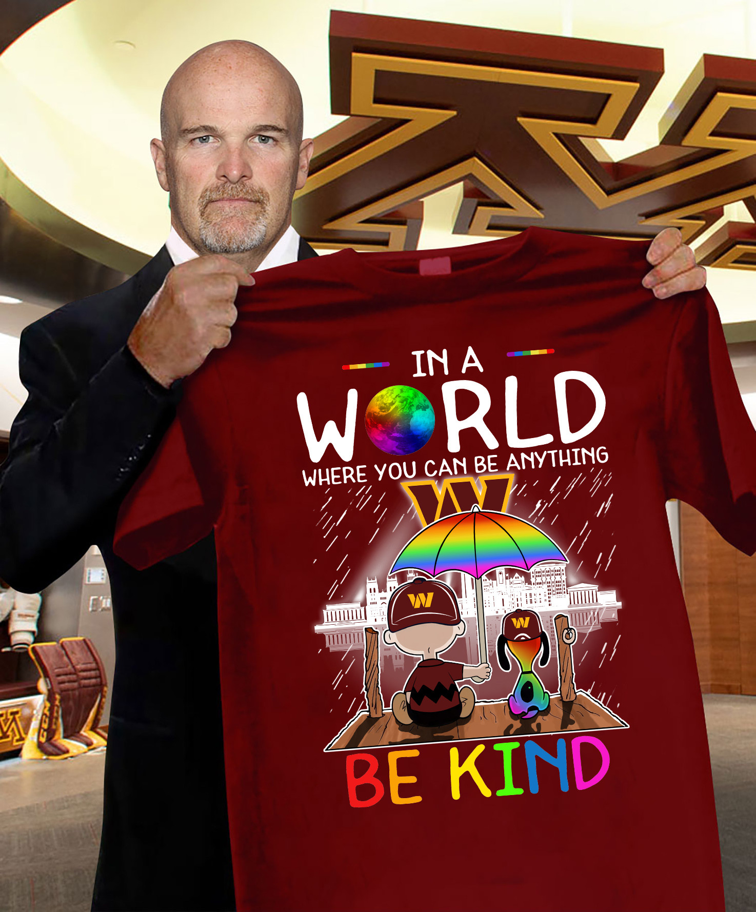 Snoopy And Charlie You Can Be Anything Be Kind Commanders Shirt Gifts For Football Fans Oregontrailrvpk Shirt