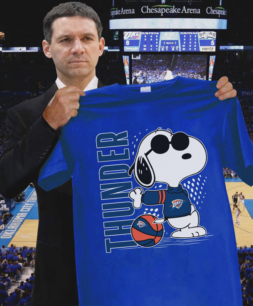 Snoopy The Peanuts Oklahoma City Thunder T-Shirt Gift Ideas For Basketball Lovers Oregontrailrvpk Shirt