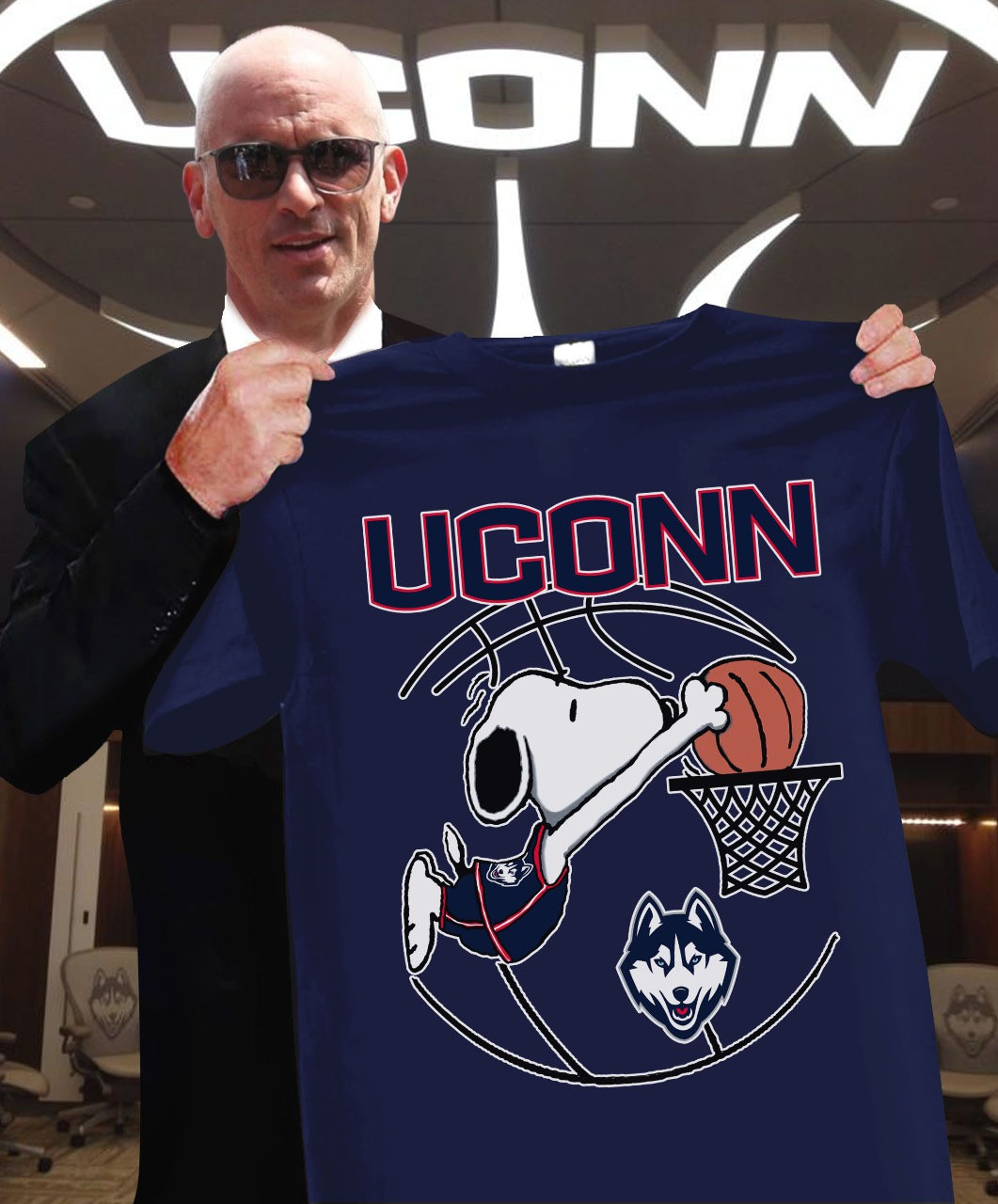 Snoopy UConn Huskies Baseball T-Shirt Cute Gifts For UConn Huskies Fans Oregontrailrvpk Shirt
