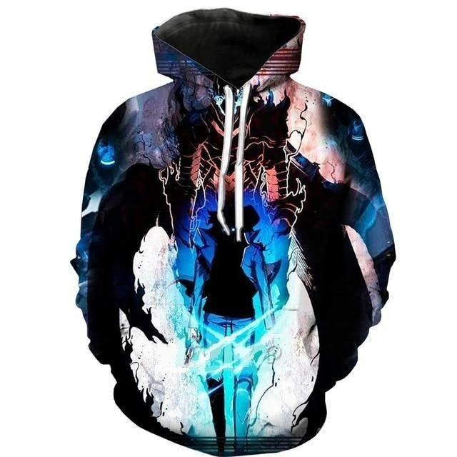 Solo Leveling Hoodie Sung Jin Woo x Igris Hoodie Merch MangaFor Him