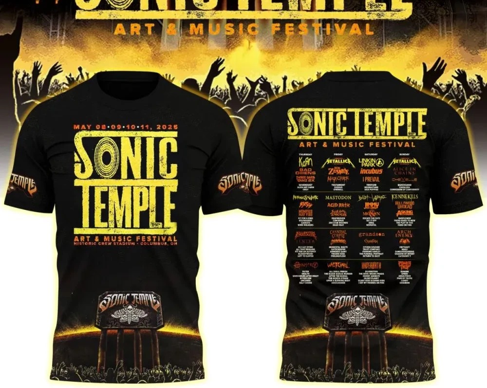 Sonic Temple Festival 2025 3D T-Shirt Music Gift Ideas For Guys Oregontrailrvpk Shirt