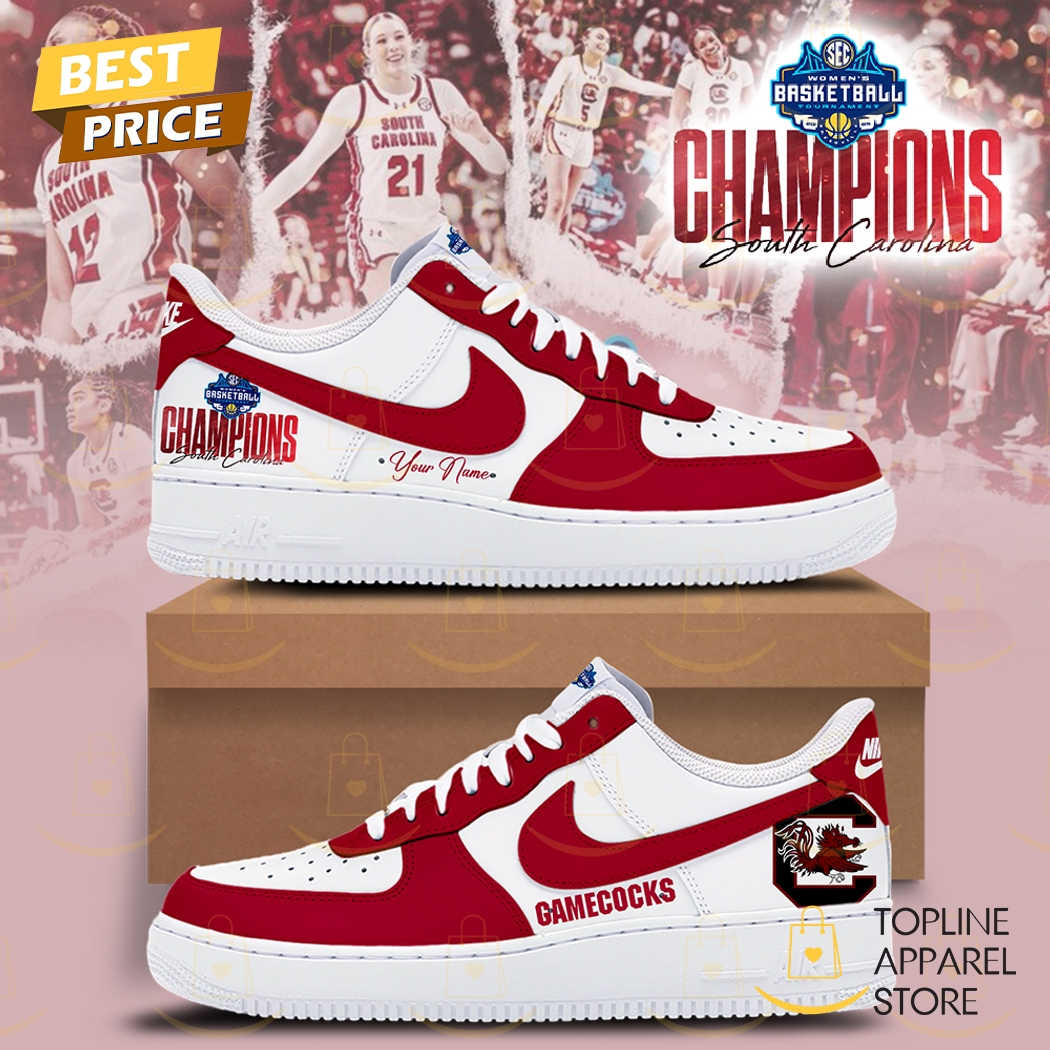 South Carolina Gamecocks 2025 SEC Womens Basketball Champions Air Force 1