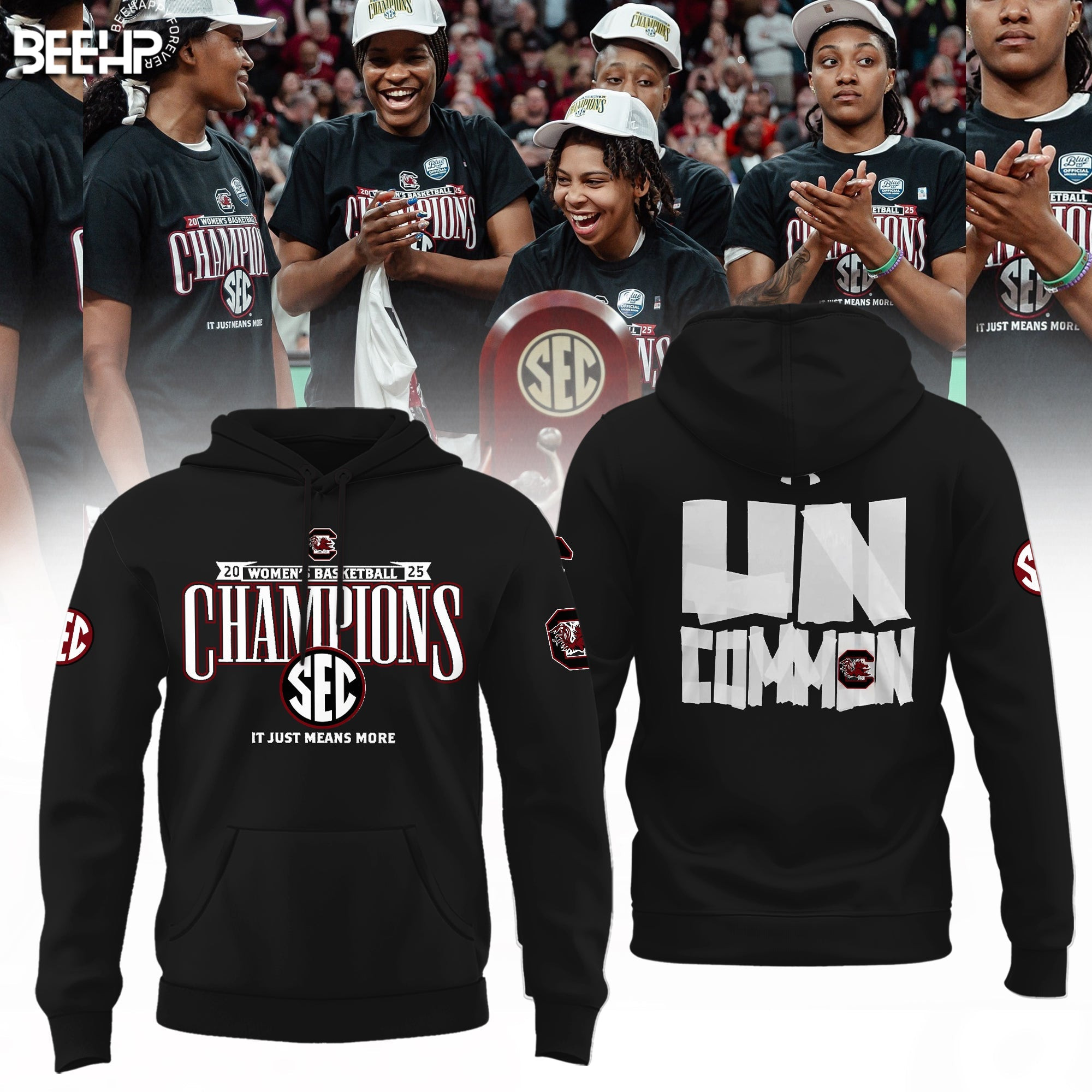 South Carolina Gamecocks 2025 SEC Women's Basketball Uncommon NCAA Hoodie