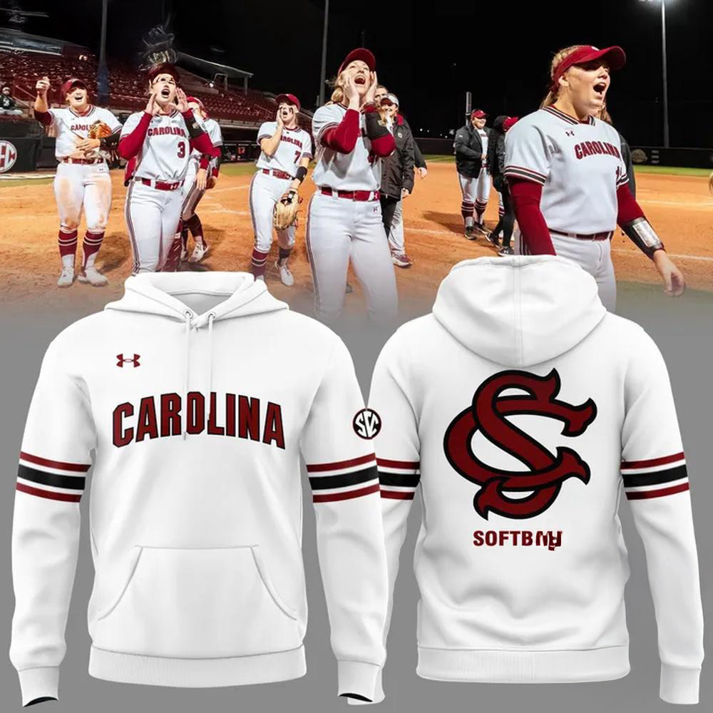 South Carolina Gamecocks Softball Special Edition 2025 White Hoodie