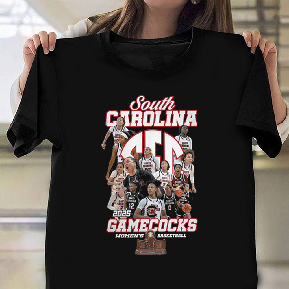 South Carolina Gamecocks Women's Basketball Champions 2025 T-Shirt Basketball Oregontrailrvpk Shirt