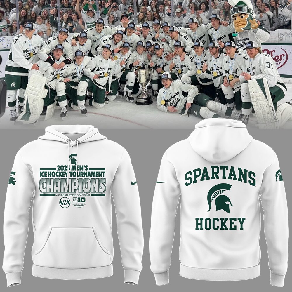 Spartans Men's Ice Hockey x BIG10 Championship Hoodie Gift Ideas For Hockey Players