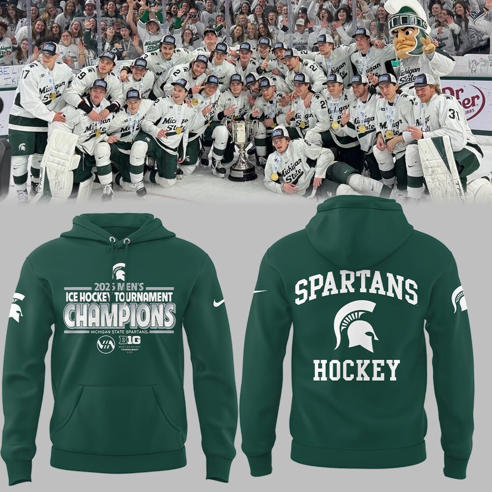 Spartans Men's Ice Hockey x BIG10 Championship Hoodie Gifts For Hockey Players