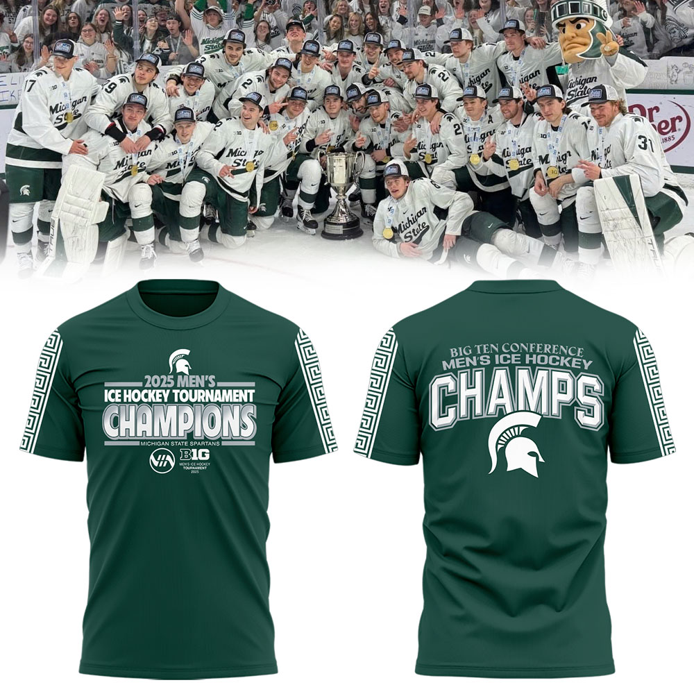 Spartans Men's Ice Hockey x BIG10 Championship T-Shirt Best Presents For Hockey Players Oregontrailrvpk Shirt