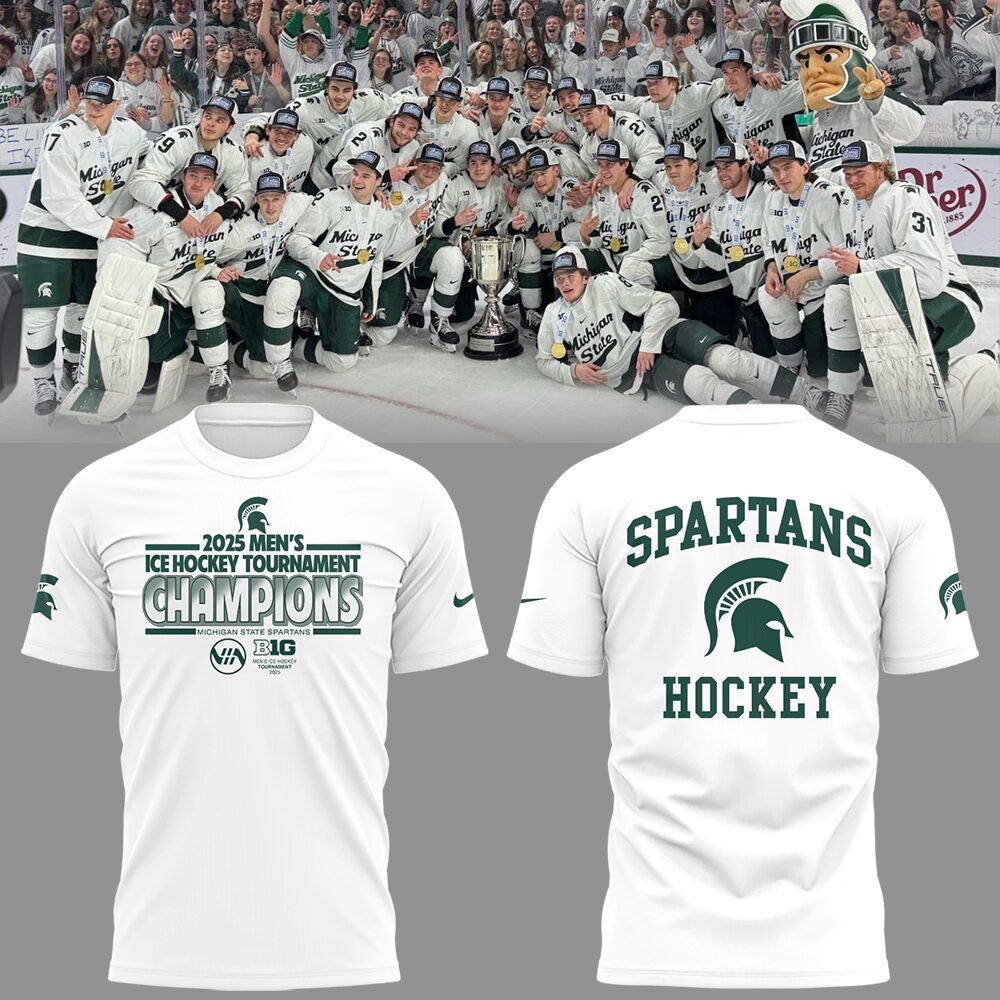 Spartans Men's Ice Hockey x BIG10 Championship T-Shirt Cool Gifts For Hockey Players Oregontrailrvpk Shirt