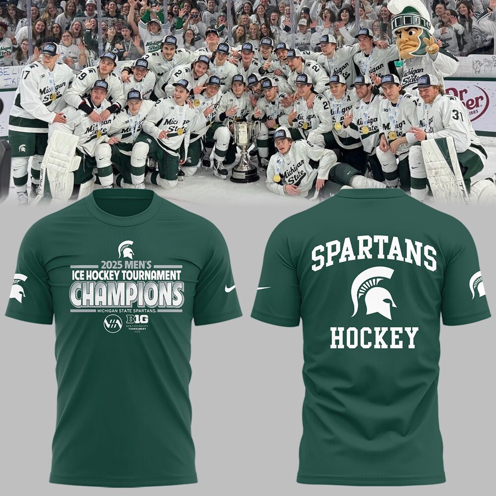 Spartans Men's Ice Hockey x BIG10 Championship T-Shirt Presents For Hockey Players Oregontrailrvpk Shirt