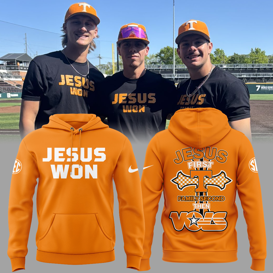 Special Edition Tennessee Baseball Jesus Won Hoodie Unique Baseball Gifts