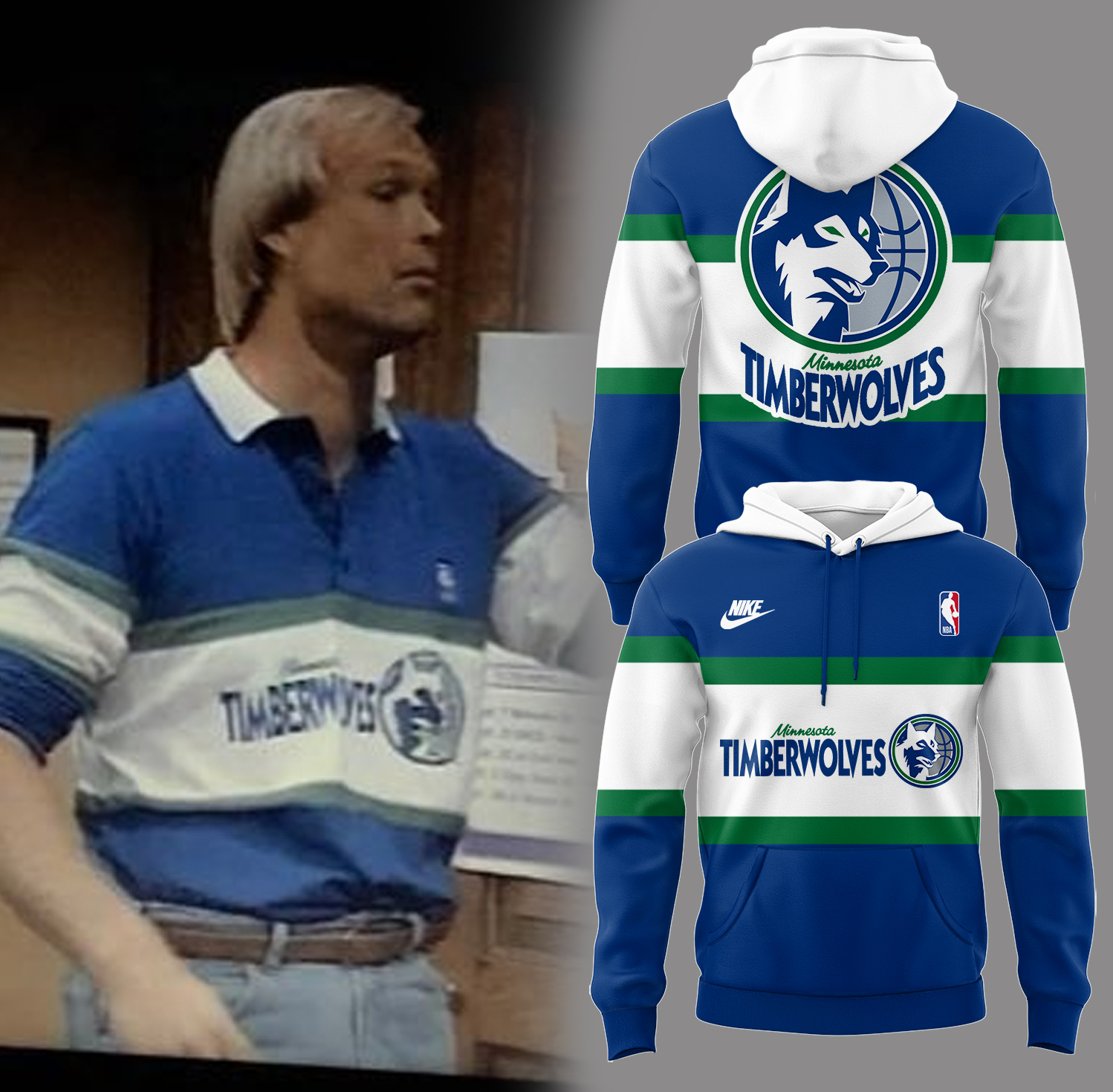Special Edition Timberwolves Retro Hoodie Best Gifts For Basketball Players