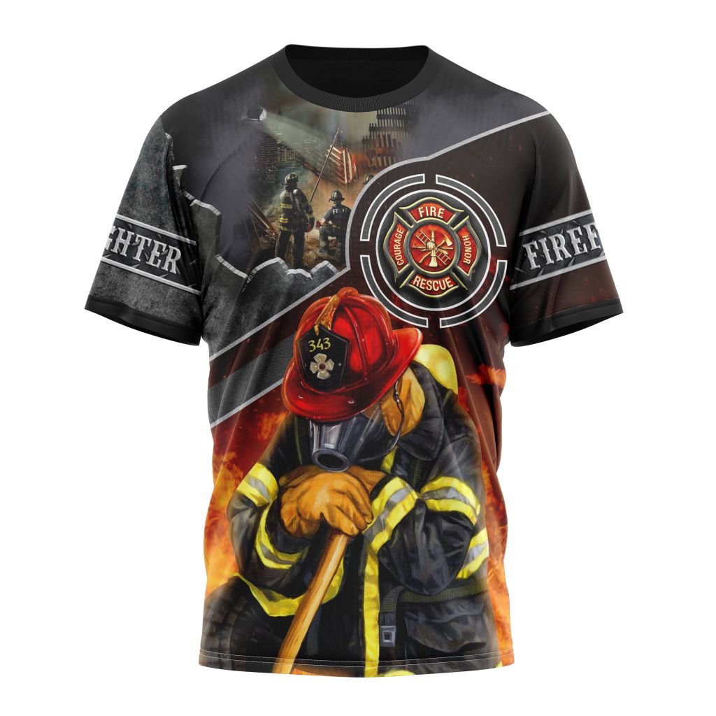 Specialized Kits To Honnor FireFighter In Patriot Day We Will Never Forget Personalized Name And Number T-Shirt Oregontrailrvpk Shirt