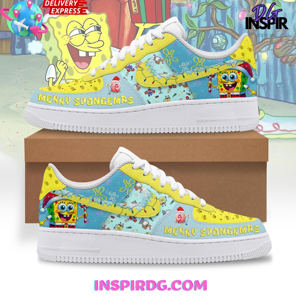 SpongeBob SquarePants Merry Christmas Air Force 1