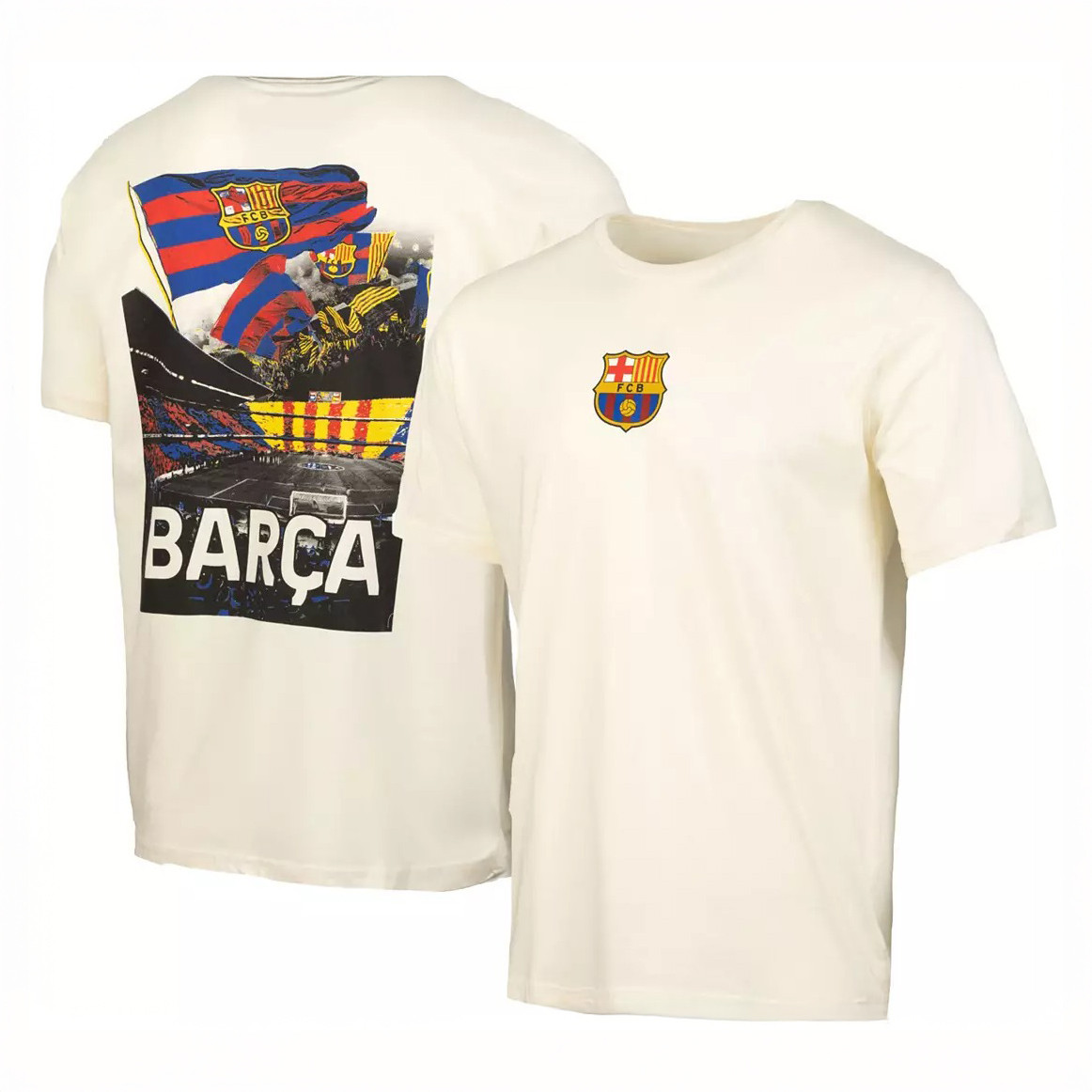 Sport Design Sweden Adult FC Barcelona Inspiration Off White T-Shirt Football Gifts Oregontrailrvpk Shirt