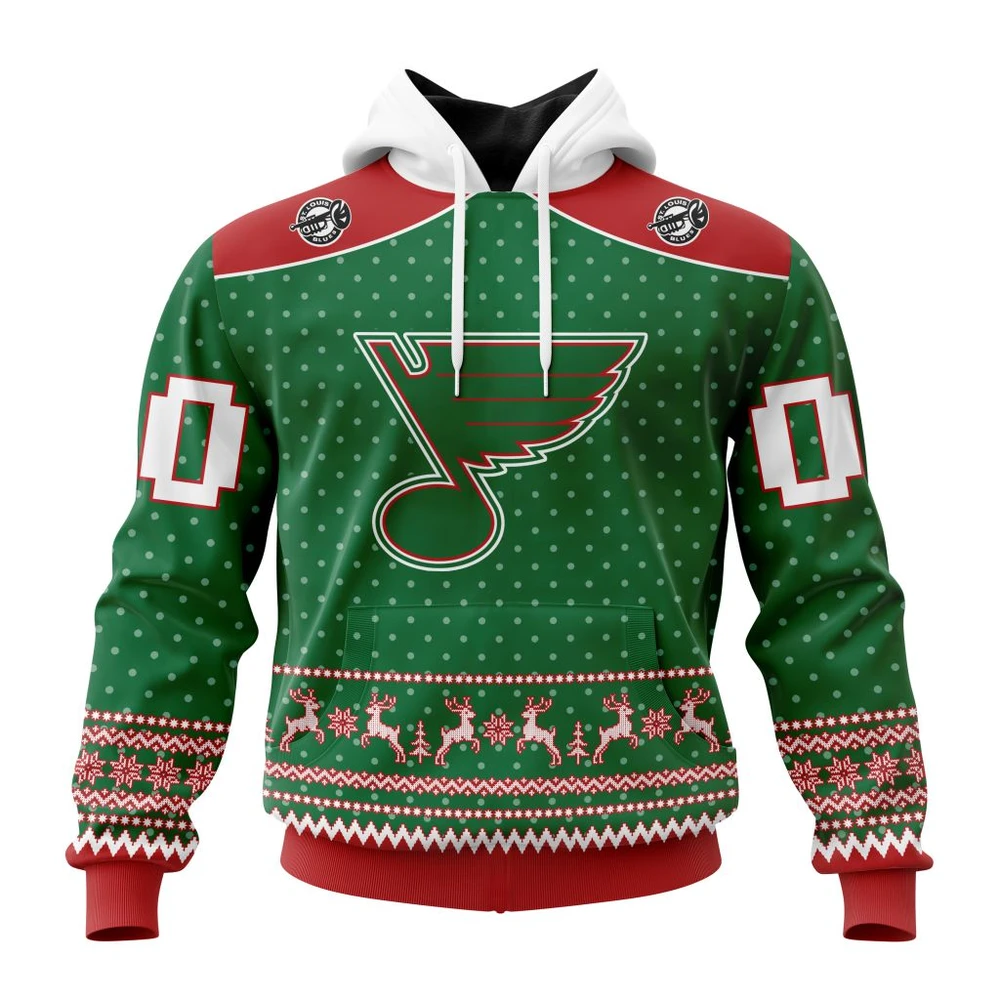 St Louis Blues Special Christmas Apparel All Over Print Hoodie Style 97812