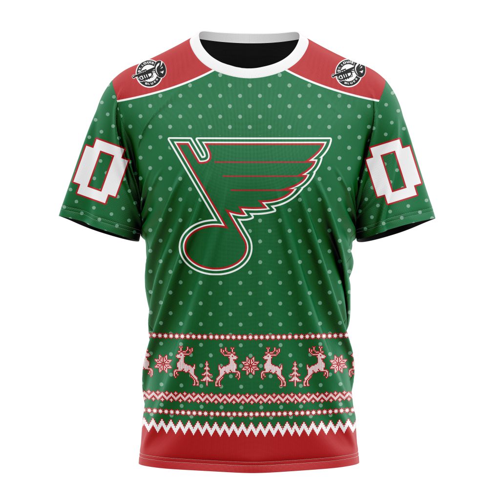 St Louis Blues Special Christmas Apparel Personalized Name And Number T-Shirt Oregontrailrvpk Shirt