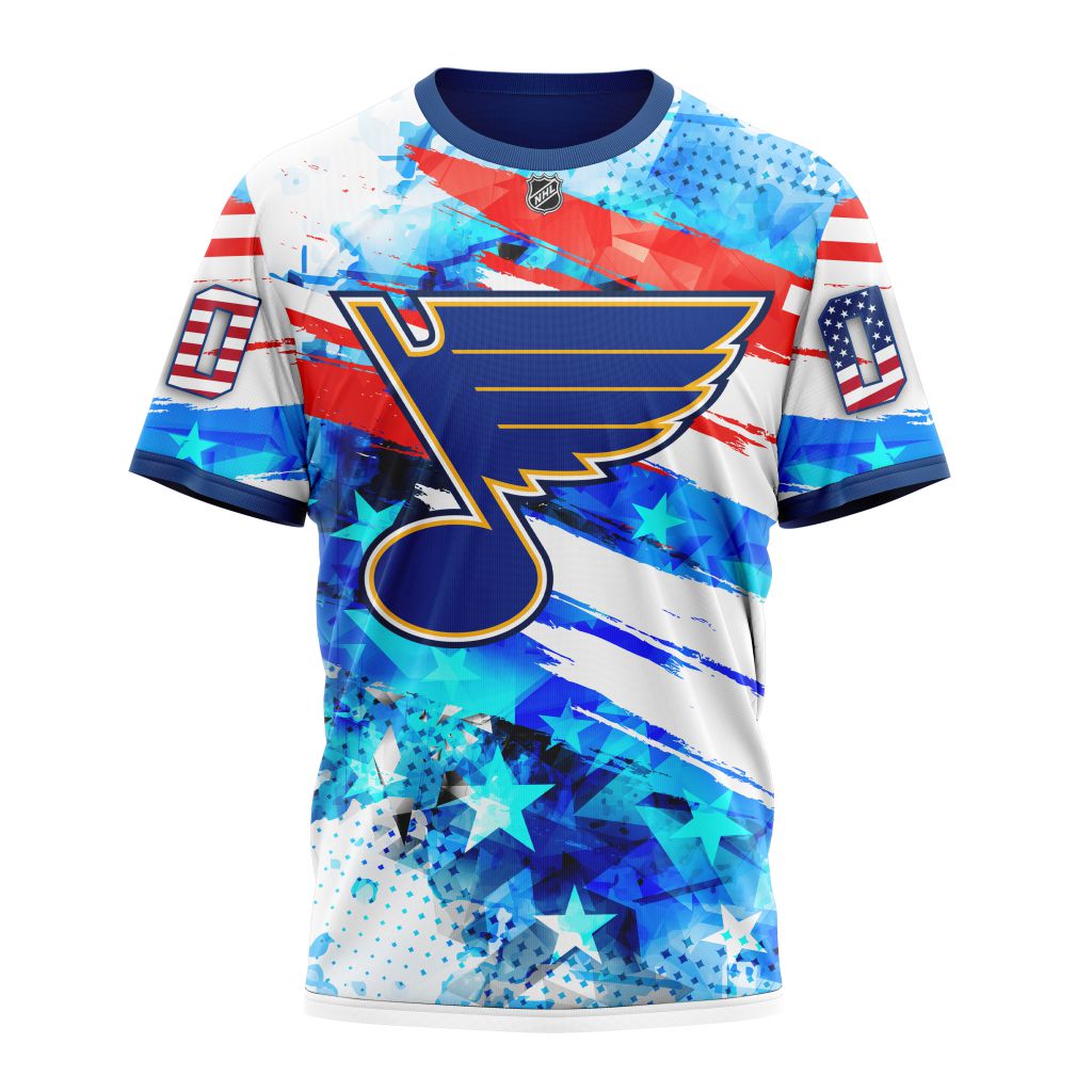 St Louis Blues Special Concept For Independence Day Personalized Name And Number T-Shirt Oregontrailrvpk Shirt
